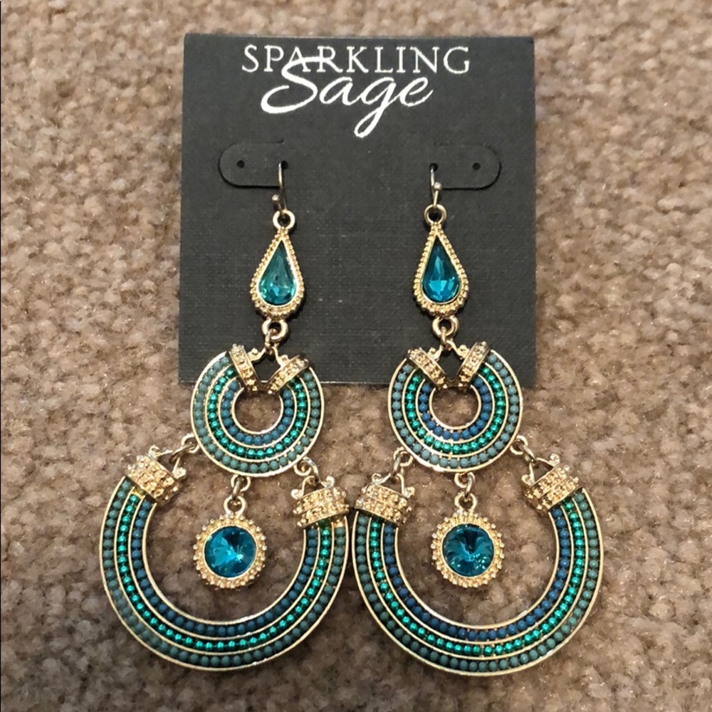 Sparkling Sage Earrings